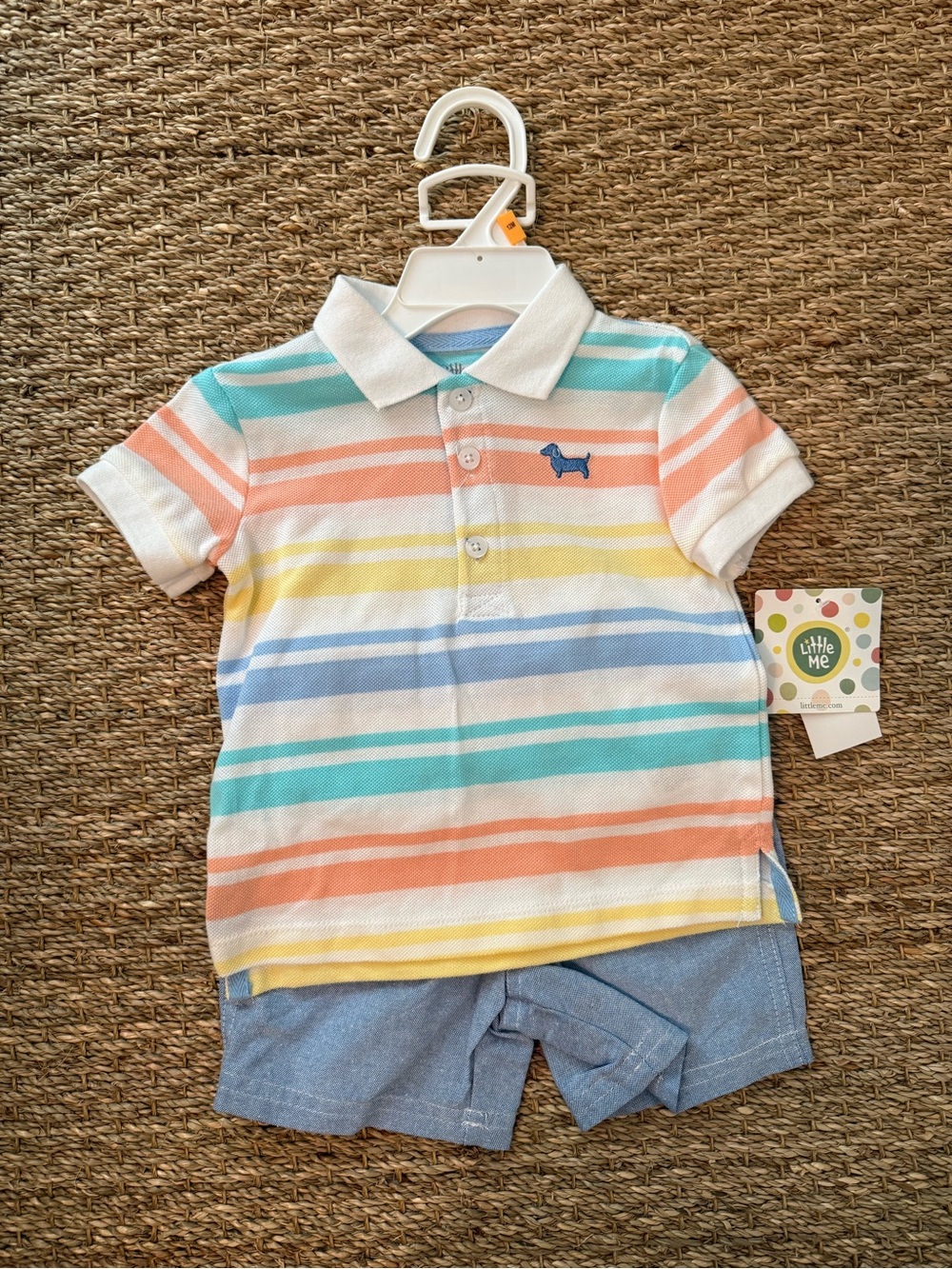 Little Me Boys' Pastel Stripe Set